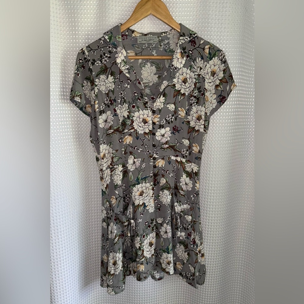 Dress Forum Floral Button Front Mini Dress size‎ Small - Picture 2 of 11